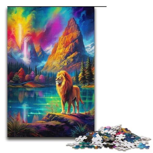 Puzzle für Erwachsene 1000 Teile Löwen Puzzle Lernspiele für Zuhause DIY Spielzeug tolles Geschenk für Spiele 1000 Teile (38 x 26 cm) von mowenbingpeng