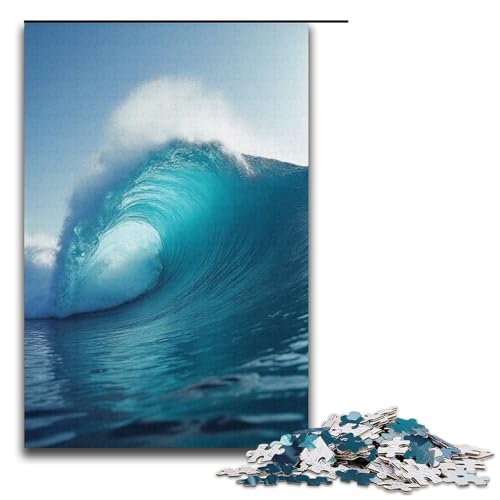Puzzle für Erwachsene 1000 Teile Meereswellen-Puzzle Lernspiele für Zuhause DIY-Spielzeug tolles Geschenk für Spiele 1000 Teile (38 x 26 cm) von mowenbingpeng