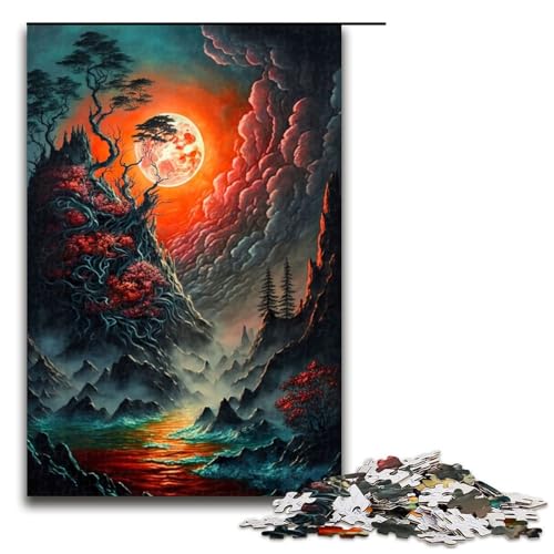 Puzzle für Erwachsene 1000 Teile Misty Lunar Eclipse Familien-Holzpuzzle Lernspiel Herausforderungsspielzeug 1000 Teile Puzzle für Erwachsene 1000 Teile Misty Lunar Eclipse Familien-Holzpuzzle Lernspiel Herausforderungsspielzeug 1000 Teile von mowenbingpeng