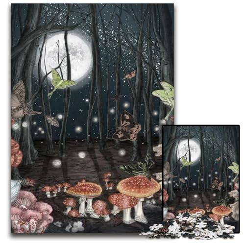 Puzzle für Erwachsene 1000 Teile Mitternachtszauber Puzzles für Erwachsene Denkspiel für Teenager Familieninteraktion 1000 Teile (75 x 50 cm) von mowenbingpeng