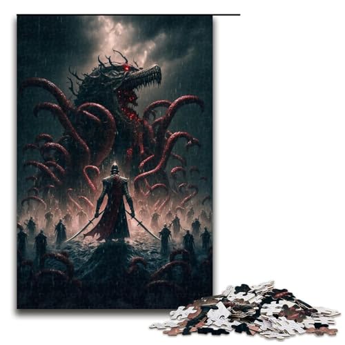 Puzzle für Erwachsene 1000 Teile Monster Invasion Holzpuzzle für Kinder Lernspiel 1000 PCS von mowenbingpeng