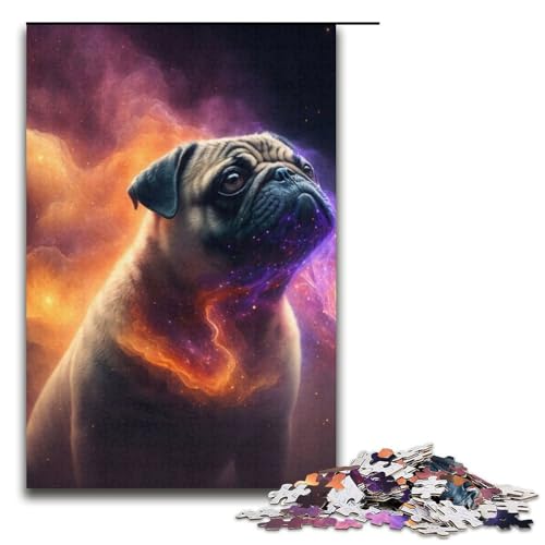 Puzzle für Erwachsene 1000 Teile Mops-Puzzle Spiele Spielzeug Geschenk geeignet für die Schreibtischdekoration 1000 Teile (38 x 26 cm) von mowenbingpeng