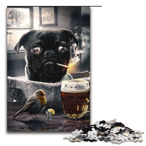 Puzzle für Erwachsene 1000 Teile Mops in Einer Kneipe Holzpuzzle für Kinder Lernspiel 1000 PCS Puzzle für Erwachsene 1000 Teile Mops in Einer Kneipe Holzpuzzle für Kinder Lernspiel 1000 PCS von mowenbingpeng