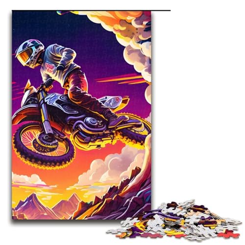 Puzzle für Erwachsene 1000 Teile Motorcross Freestyle Puzzles Spiel Spielzeug Lustige 1000 PCS von mowenbingpeng