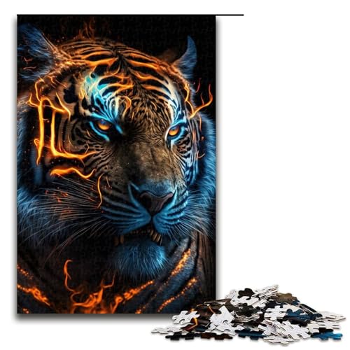 Puzzle für Erwachsene 1000 Teile Neon Tiger Holzpuzzle für Kinder Lernspiel 1000 PCS Puzzle für Erwachsene 1000 Teile Neon Tiger Holzpuzzle für Kinder Lernspiel 1000 PCS von mowenbingpeng