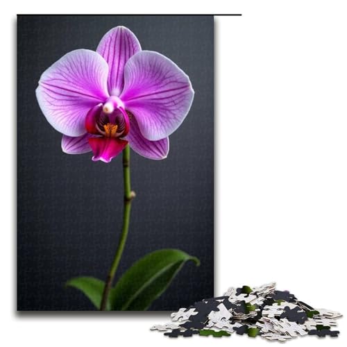 Puzzle für Erwachsene 1000 Teile Orchideenmuster Zusammenbau hilft dem Gehirn süchtig machendes Spielzeug zur Förderung der Geduld 1000 Teile (75 x 50 cm) von mowenbingpeng
