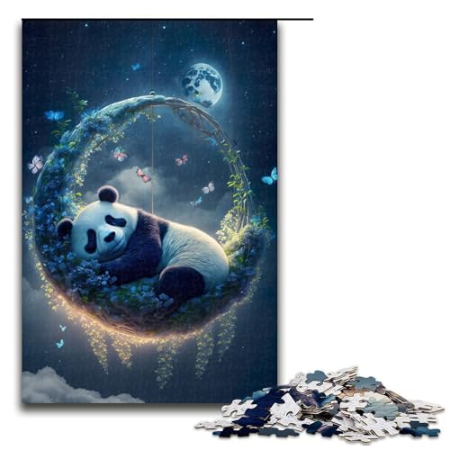 Puzzle für Erwachsene 1000 Teile Panda Naps Familie Holzpuzzle Lernspiel Herausforderung Spielzeug 1000 PCS von mowenbingpeng