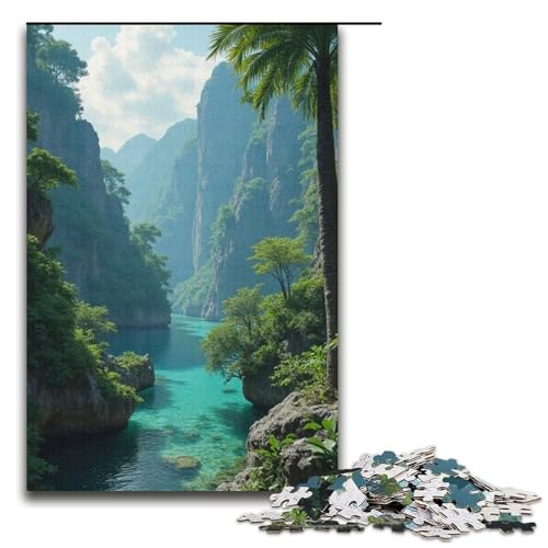 Puzzle für Erwachsene 1000 Teile Paradies auf Erden Geburtstagsgeschenk für Teenager ab 14 Jahren 1000 Teile (38 x 26 cm) von mowenbingpeng