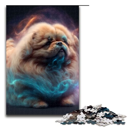 Puzzle für Erwachsene 1000 Teile Pekingese-Puzzle Lernspiele für Zuhause DIY-Spielzeug tolles Geschenk für Spiele 1000 Teile (75 x 50 cm) von mowenbingpeng