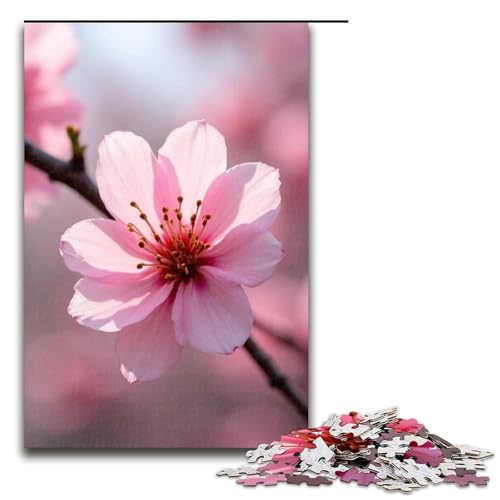 Puzzle für Erwachsene 1000 Teile Pfirsichblütenmuster Zusammenbau hilft dem Gehirn süchtig machendes Spielzeug zur Förderung der Geduld 1000 Teile (75 x 50 cm) von mowenbingpeng