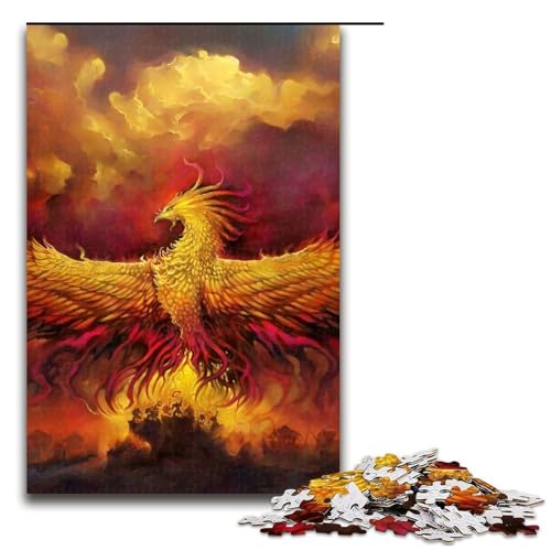 Puzzle für Erwachsene 1000 Teile Phönix-Familie Holzpuzzle Lernspiel Herausforderungsspielzeug 1000 Teile (75 x 50 cm) von mowenbingpeng
