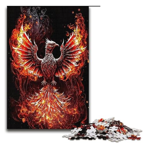 Puzzle für Erwachsene 1000 Teile Phoenix Puzzle Holzpuzzle Lernspiel Herausforderungsspielzeug 1000 Teile (38 x 26 cm) von mowenbingpeng
