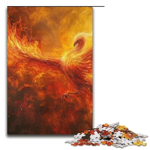 Puzzle für Erwachsene 1000 Teile Phönixvogel Papierpuzzle für Kinder Lernspiel 1000 Teile (38 x 26 cm) von mowenbingpeng