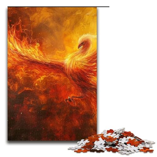 Puzzle für Erwachsene 1000 Teile Phönixvogelfamilie Holzpuzzle Lernspiel Herausforderungsspielzeug 1000 Teile (75 x 50 cm) von mowenbingpeng