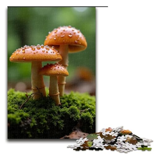 Puzzle für Erwachsene 1000 Teile Pilze nach dem Regen Mustermontage hilft dem Gehirn süchtig machendes Spielzeug zur Förderung der Geduld 1000 Teile (75 x 50 cm) von mowenbingpeng