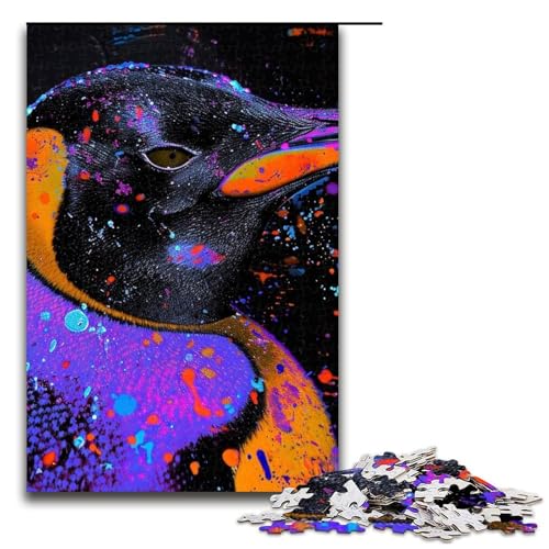 Puzzle für Erwachsene 1000 Teile Pinguin Heimdekoration Puzzle Spielzeug Geschenk für die ganze Familie 1000 Teile (75 x 50 cm) von mowenbingpeng