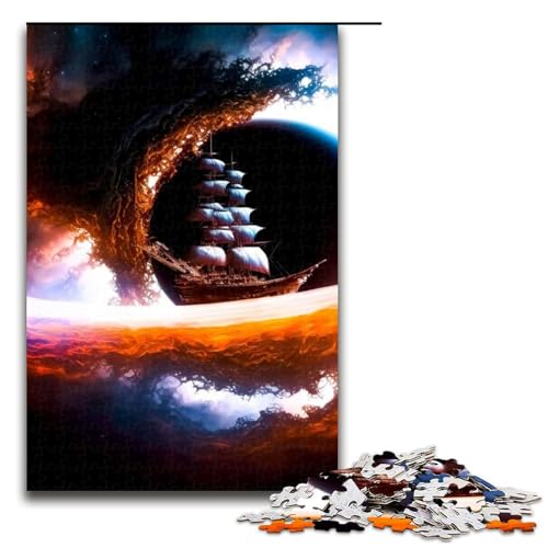 Puzzle für Erwachsene 1000 Teile Piraten-Unmögliches Puzzle Familienspiel Stressabbau schwierige Herausforderung 1000 Teile (75 x 50 cm) von mowenbingpeng