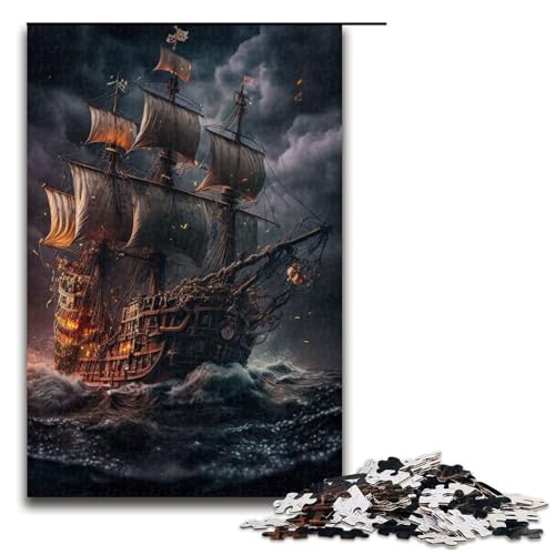 Puzzle für Erwachsene 1000 Teile Piratenschiff Puzzle Spiel Spielzeug Lustige 1000 PCS von mowenbingpeng