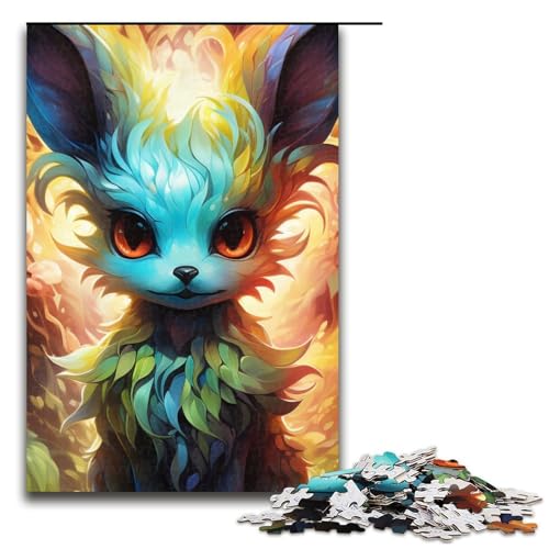 Puzzle für Erwachsene 1000 Teile Psychedelic Fox Puzzlespiel lustiges Spielzeug 1000 Teile (75 x 50 cm) von mowenbingpeng