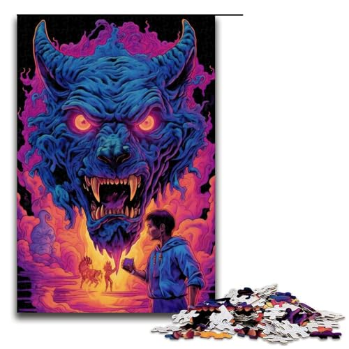Puzzle für Erwachsene 1000 Teile Psychedelische Hundefamilie Holzpuzzle Lernspiel Herausforderungsspielzeug 1000 PCS Puzzle für Erwachsene 1000 Teile Psychedelische Hundefamilie Holzpuzzle Lernspiel Herausforderungsspielzeug 1000 PCS von mowenbingpeng