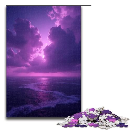 Puzzle für Erwachsene 1000 Teile Purple Air from The East Holzpuzzle für Kinder Lernspiel 1000 Teile (75 x 50 cm) von mowenbingpeng