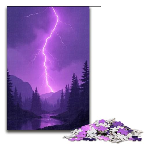 Puzzle für Erwachsene 1000 Teile Purple Air from The East Holzpuzzle für Kinder Lernspiel 1000 Teile (75 x 50 cm) von mowenbingpeng