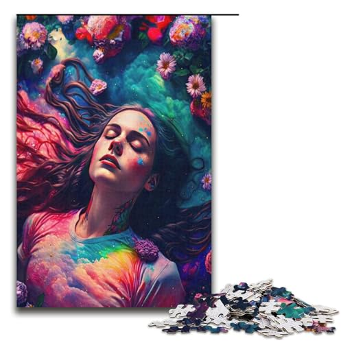 Puzzle für Erwachsene 1000 Teile Rainbow Garden Dreamer Papierpuzzle für Kinder Lernspiel 1000 Teile (38 x 26 cm) von mowenbingpeng