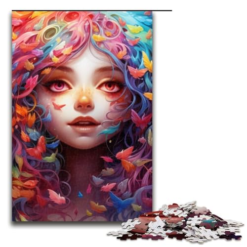 Puzzle für Erwachsene 1000 Teile Regenbogen-Mädchen Puzzle Lernspiele für Zuhause DIY-Spielzeug tolles Geschenk für Spiele 1000 Teile (75 x 50 cm) von mowenbingpeng