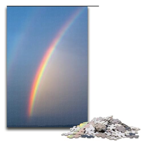 Puzzle für Erwachsene 1000 Teile Regenbogen am Himmel Geburtstagsgeschenk für Teenager ab 14 Jahren 1000 Teile (75 x 50 cm) von mowenbingpeng