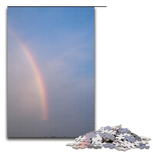 Puzzle für Erwachsene 1000 Teile Regenbogen am Himmel Holzpuzzle Lernspiel Herausforderungsspielzeug 1000 Teile (75 x 50 cm) von mowenbingpeng