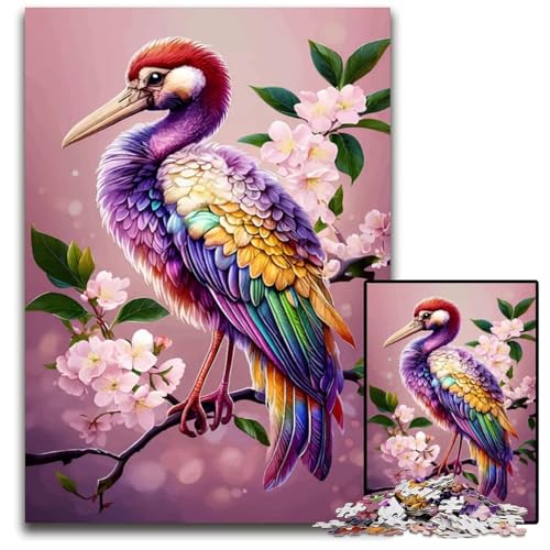 Puzzle für Erwachsene 1000 Teile Regenbogenstorch Puzzles für Erwachsene Denkspiel für Teenager Familieninteraktion 1000 Teile (75 x 50 cm) von mowenbingpeng