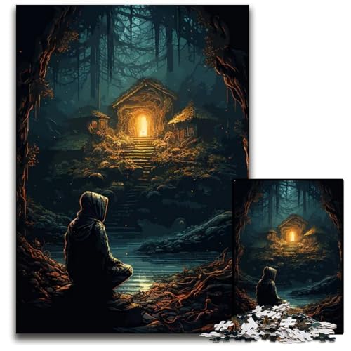 Puzzle für Erwachsene 1000 Teile Reise zur Erleuchtung Unmögliches Puzzle für Erwachsene Herausforderndes DIYDenkspiel für Teenager 1000 Teile (75 x 50 cm) von mowenbingpeng