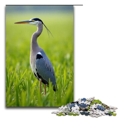 Puzzle für Erwachsene 1000 Teile Reisfeldreiher Geburtstagsgeschenk für Teenager ab 14 Jahren 1000 Teile (75 x 50 cm) von mowenbingpeng