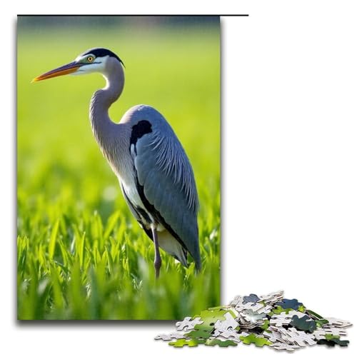 Puzzle für Erwachsene 1000 Teile Reisfeldreiher Puzzlespiel lustiges Spielzeug 1000 Teile (75 x 50 cm) von mowenbingpeng