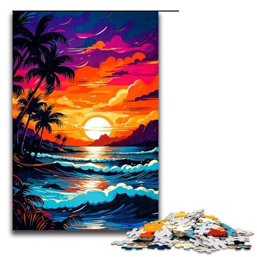 Puzzle für Erwachsene 1000 Teile Retro Strand Sonnenuntergang Holzpuzzle für Kinder Lernspiel 1000 PCS Puzzle für Erwachsene 1000 Teile Retro Strand Sonnenuntergang Holzpuzzle für Kinder Lernspiel 1000 PCS von mowenbingpeng