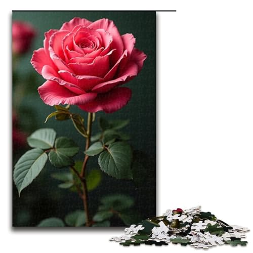 Puzzle für Erwachsene 1000 Teile Rosenpuzzle Holzpuzzle Lernspiel Herausforderungsspielzeug 1000 Teile (75 x 50 cm) von mowenbingpeng