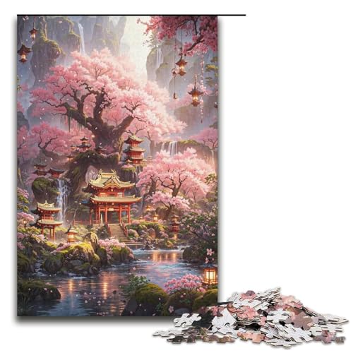 Puzzle für Erwachsene 1000 Teile Sakura Valley Puzzle Lernspiele für Zuhause DIY Spielzeug tolles Geschenk für Spiele 1000 Teile (38 x 26 cm) von mowenbingpeng