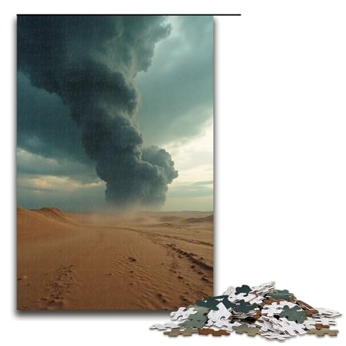 Puzzle für Erwachsene 1000 Teile Sandsturm-Puzzle Holzpuzzle Lernspiel Herausforderungsspielzeug 1000 Teile (75 x 50 cm) von mowenbingpeng
