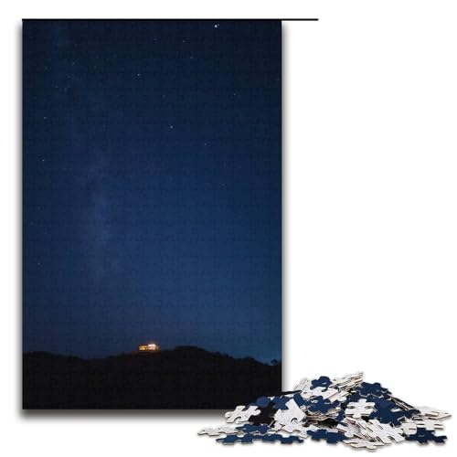 Puzzle für Erwachsene 1000 Teile Schleierkraut Holzpuzzle für Kinder Lernspiel 1000 Teile (38 x 26 cm) von mowenbingpeng
