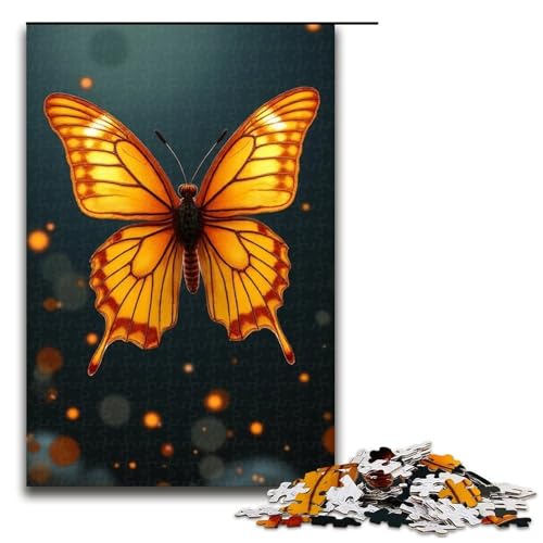 Puzzle für Erwachsene 1000 Teile Schmetterlingstanz Familien-Holzpuzzle Lernspiel Herausforderungsspielzeug 1000 Teile (75 x 50 cm) von mowenbingpeng
