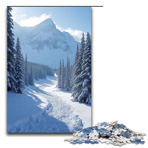 Puzzle für Erwachsene 1000 Teile Schneepass Puzzle Lernspiele für Zuhause DIY-Spielzeug tolles Geschenk für Spiele 1000 Teile (75 x 50 cm) von mowenbingpeng