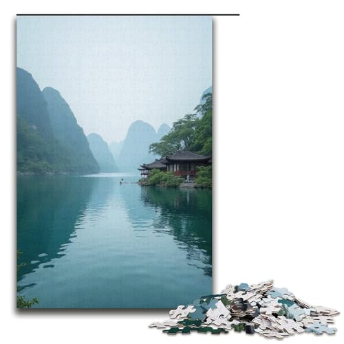 Puzzle für Erwachsene 1000 Teile Seelandschaft Geburtstagsgeschenk Geschenke für Teenager ab 14 Jahren 1000 Teile (38 x 26 cm) von mowenbingpeng