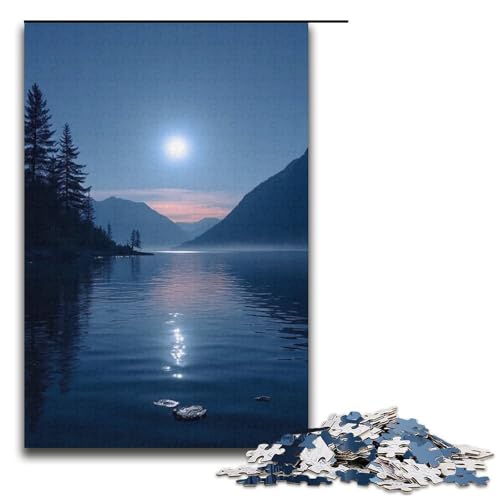 Puzzle für Erwachsene 1000 Teile Seelicht-Familie Holzpuzzle Lernspiel Herausforderungsspielzeug 1000 Teile (38 x 26 cm) von mowenbingpeng