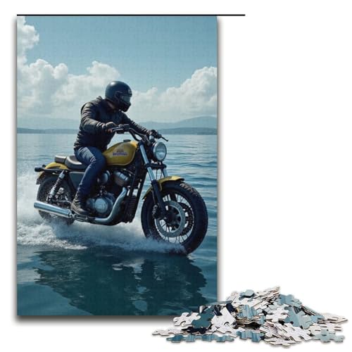 Puzzle für Erwachsene 1000 Teile Seemotorrad Puzzle Spiel Spielzeug Lustig 1000 PCS (38x26cm) von mowenbingpeng