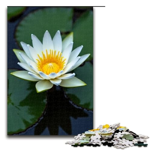 Puzzle für Erwachsene 1000 Teile Seerosenfamilie Holzpuzzle Lernspiel Herausforderungsspielzeug 1000 Teile (75 x 50 cm) von mowenbingpeng