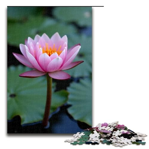 Puzzle für Erwachsene 1000 Teile Seerosenfamilie Holzpuzzle Lernspiel Herausforderungsspielzeug 1000 Teile (75 x 50 cm) von mowenbingpeng