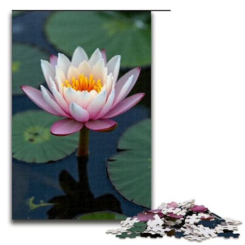 Puzzle für Erwachsene 1000 Teile Seerosenmuster zum Zusammenbauen hilft dem Gehirn süchtig machendes Spielzeug zur Förderung der Geduld 1000 Teile (75 x 50 cm) von mowenbingpeng