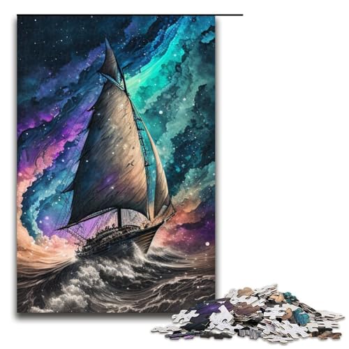 Puzzle für Erwachsene 1000 Teile Segelboot Segelpuzzle Geburtstagsgeschenk für Teenager ab 14 Jahren 1000 Teile (75 x 50 cm) von mowenbingpeng