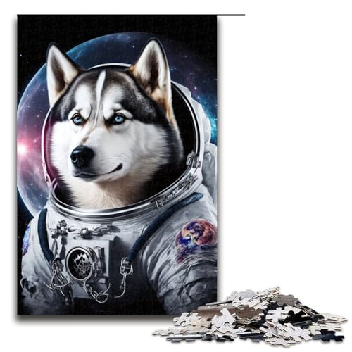 Puzzle für Erwachsene 1000 Teile Siberian Husky Astronaut Holzpuzzle für Kinder Lernspiel 1000 PCS Puzzle für Erwachsene 1000 Teile Siberian Husky Astronaut Holzpuzzle für Kinder Lernspiel 1000 PCS von mowenbingpeng