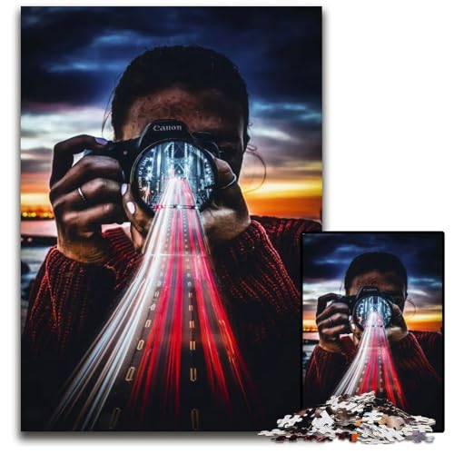Puzzle für Erwachsene 1000 Teile Straßenfotografin Puzzle für Erwachsene Heimdekoration 1000 Teile (75 x 50 cm) von mowenbingpeng